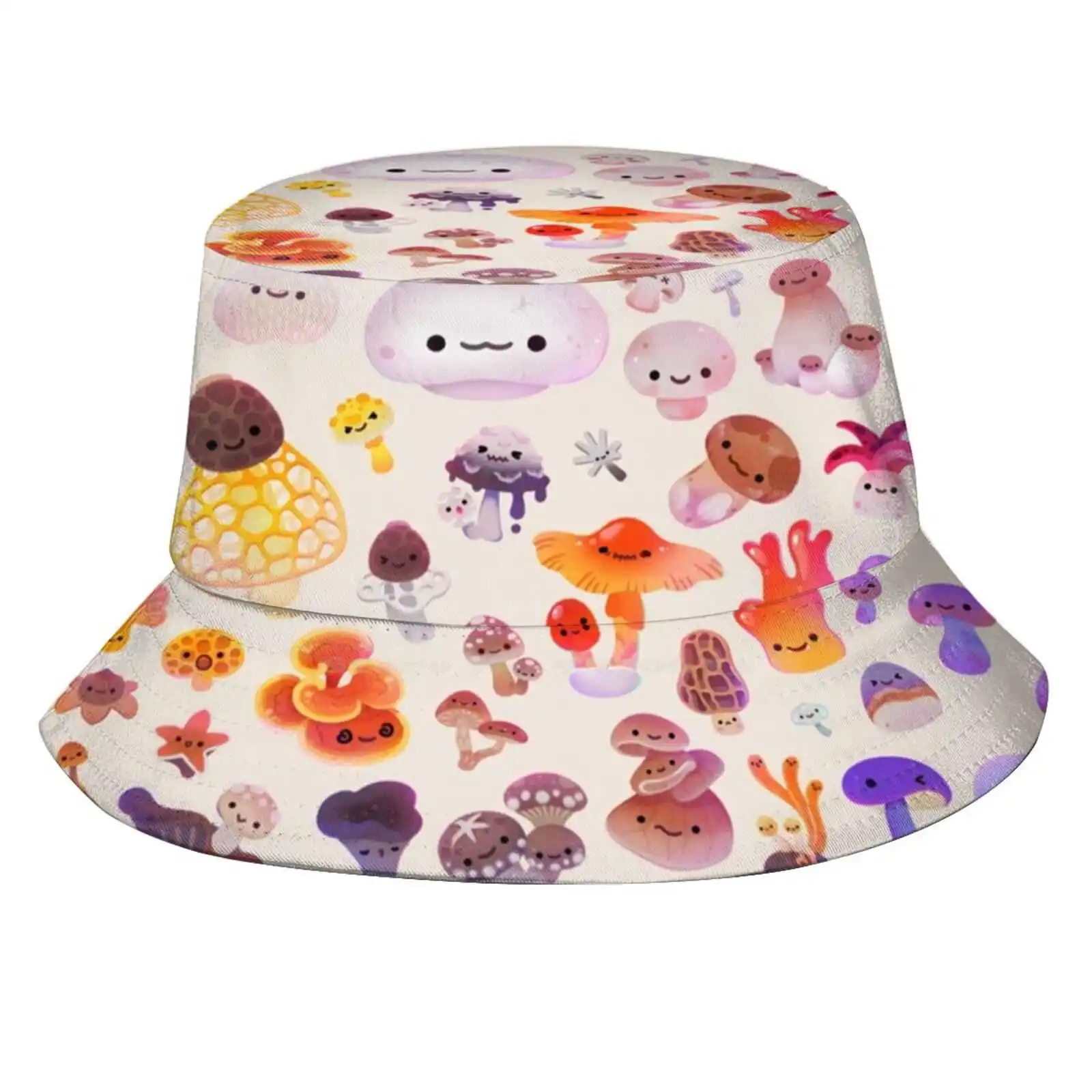 Mushroom - Light Sun Cap Fisherman Hat Bucket Hats Goblincore Pikaole Fungus Fungi Shrooms Mycology Mycologist Toadstool Food