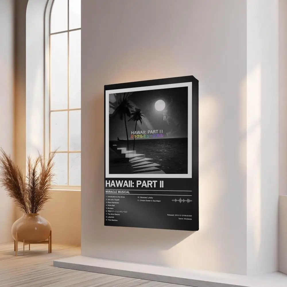 Peinture Musicale Miracle, Calligraphie, Cadre Intérieur, Couverture d'Album, Art Mural pour Café, Bar, Chambre