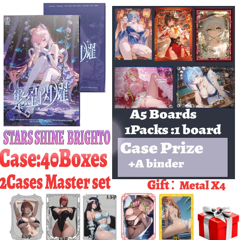 

New Goddess A5 Waifu Boards STARS SHINE BRIGHTO Spicy Hobby Doujin Rare Collectible Boards Trade Card Hutao Ganyou Anime Gift T
