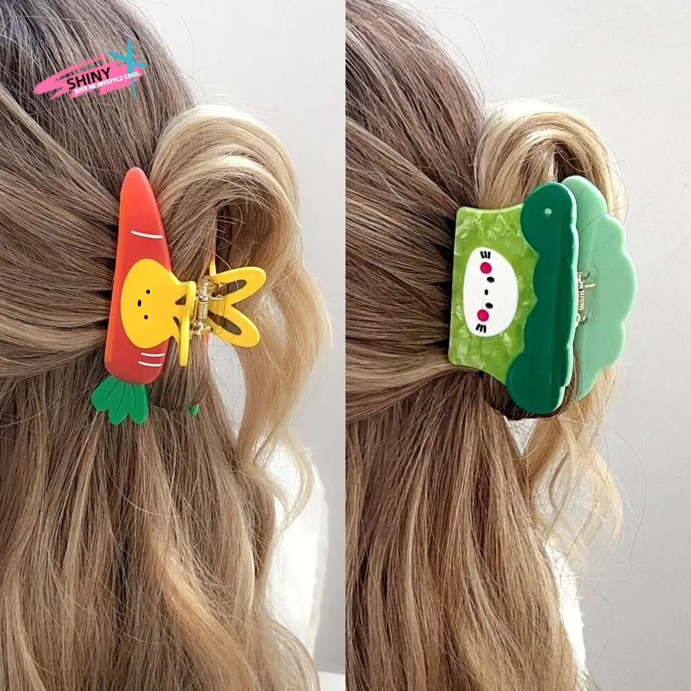

Hairpin Korean Style Vegetable Hair Clip Cute Sweet Small Shark Clip Carrot Rabbit Acetic Acid Claw Clip Women