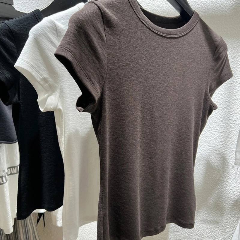 

Elastic Soft and Comfortable Magic Slim Round Neck Short-sleeved T-shirt