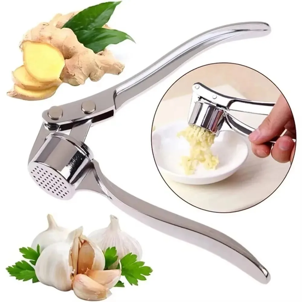 

E5 High Efficiency Garlic Press Heavy Duty Garlic Mincer Easy To Squeeze and Clean Rust Proof and Dishwasher Safe Ginger Crusher