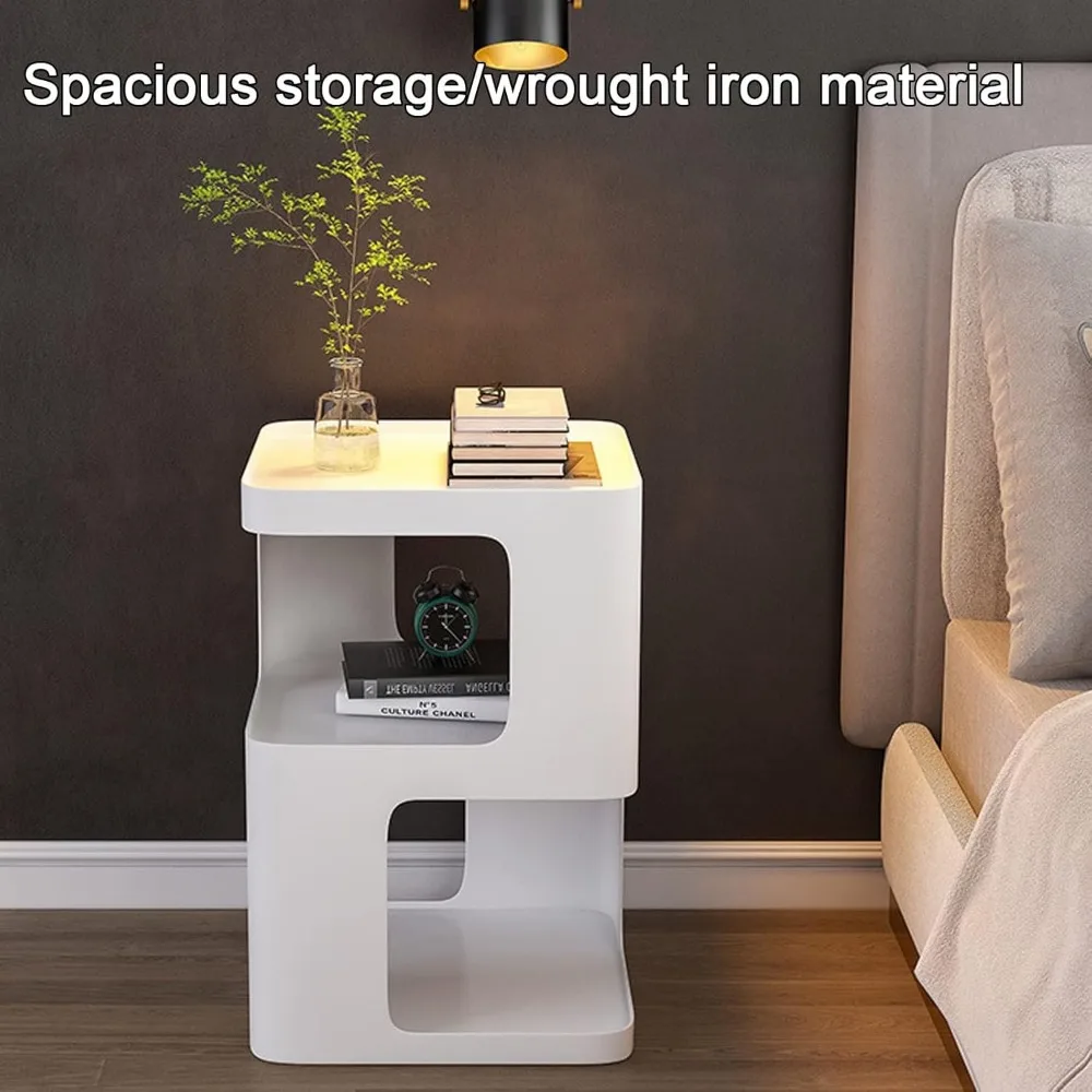 Zeitgenössischer schwarzer Nachttisch: Schlanker und minimalistischer Nachttisch für Schlafzimmer