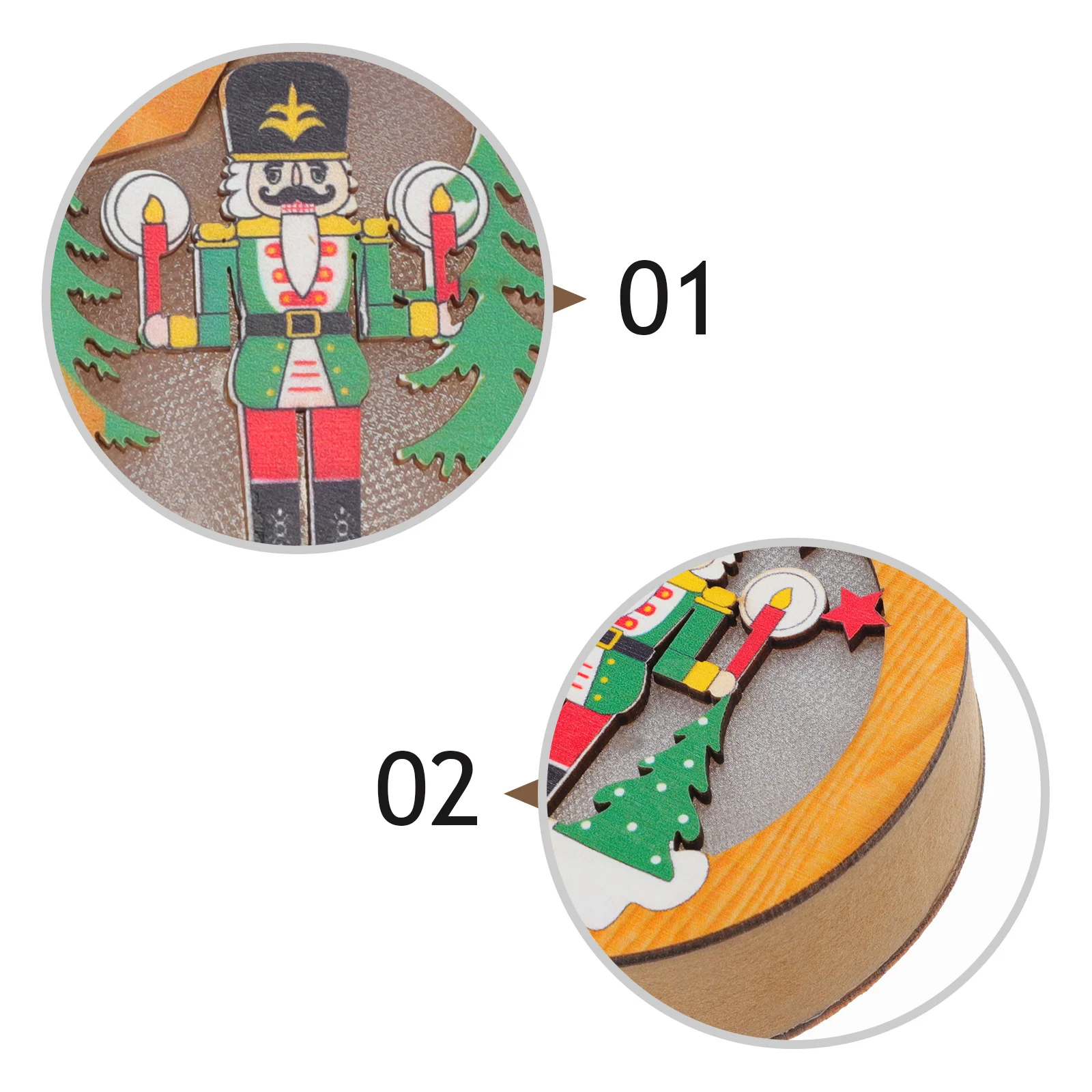 

1Pcs Christmas Tree Hanging Decor Cartoon Nutcracker Soldier Lamp Pendant Small Xmas Scene Hanging Ornament Decorative Xmas
