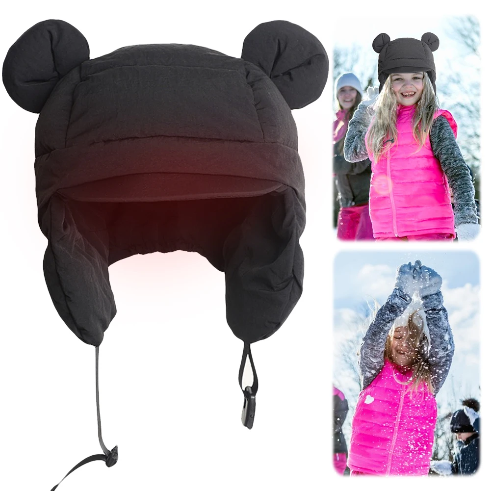 

Fashion Down Cotton Ear-flapped Hat Winter Warm Ski Hat Windproof Ear Protection Hat Outdoor Snowing Beanies for Women and Girls