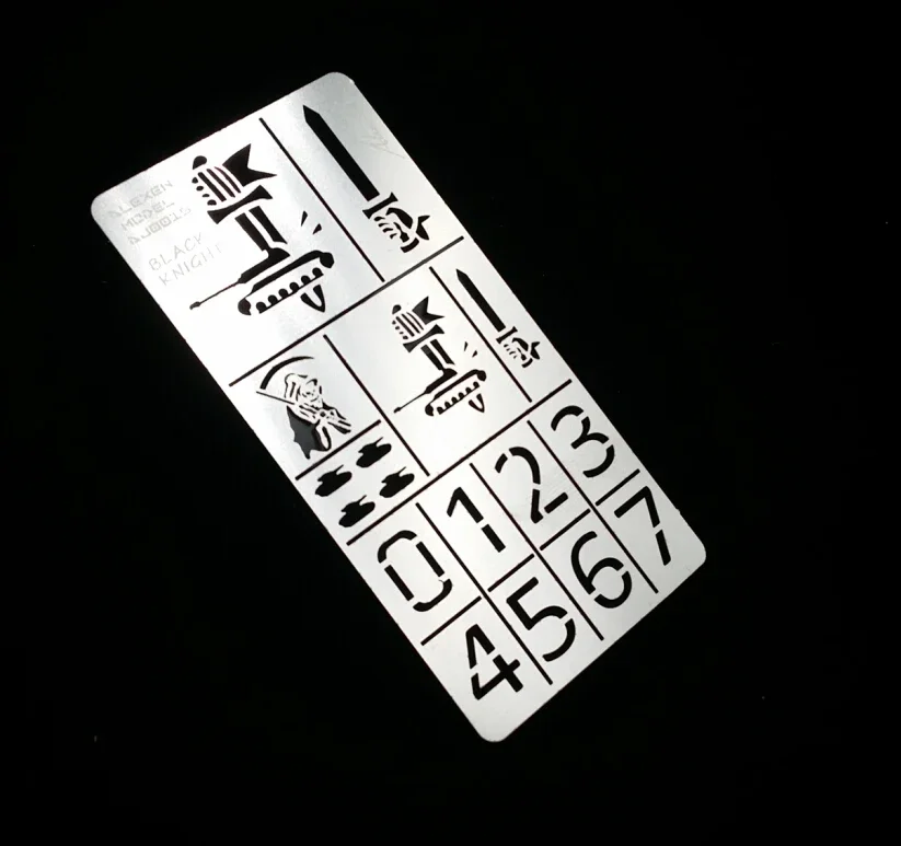 Alexen Models AJ0016 Spraying Template Stencil Model Painting Tool WW2 Black Knight for Adults Model Hobby Tools DIY