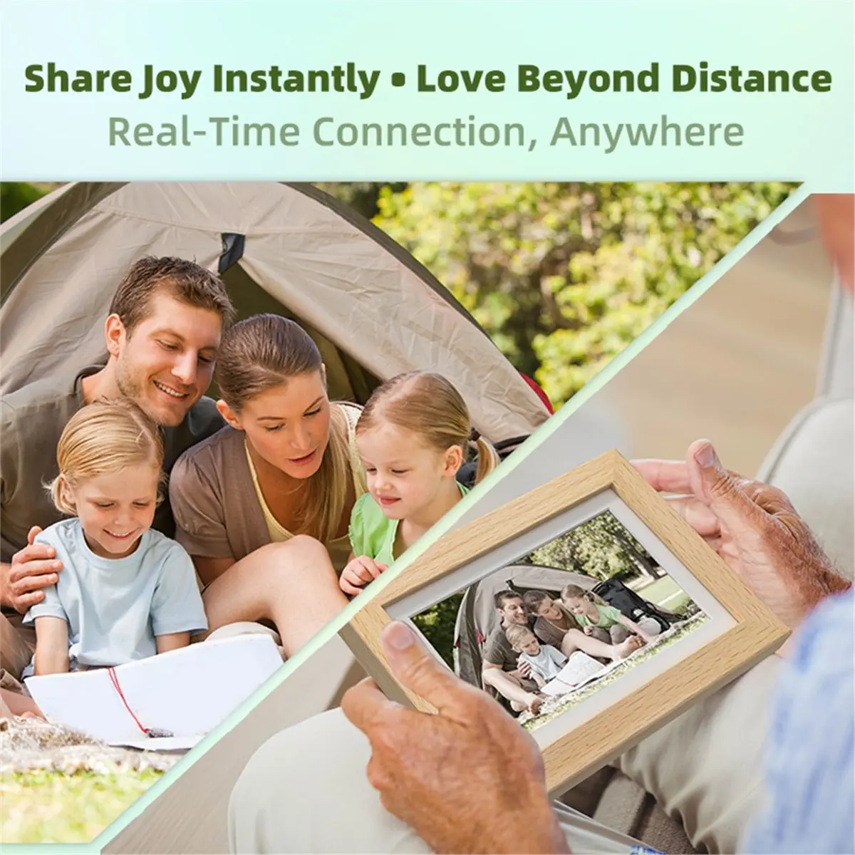 DT599 STOCK-7.3'' Color Display Digital Photo Frame WiFi Smart Digital Picture Frame Eye-Comfort Blue Light-Free for Family