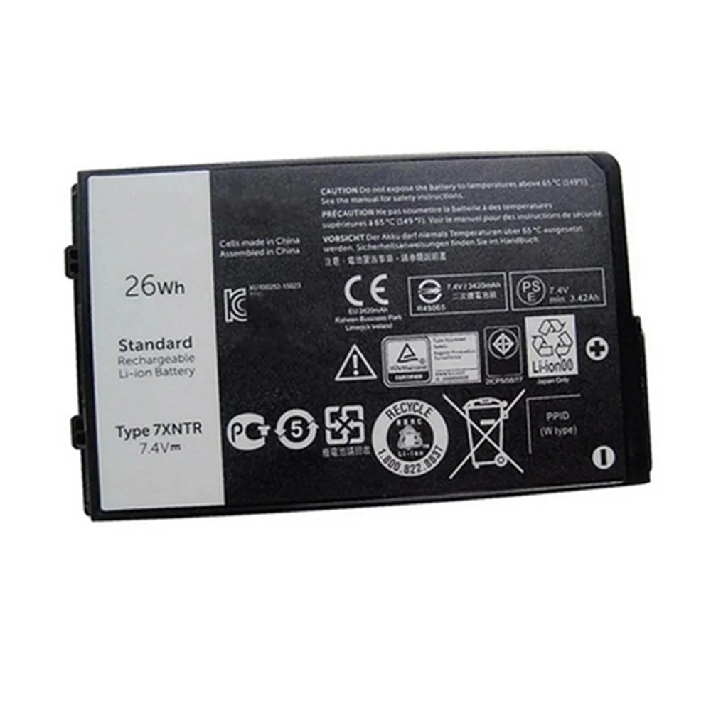 7.4V 26WH 7XNTR 7.6V 34WH J7HTX 2JT70 Laptop Battery For Dell Latitude 12 7202 7212 7220 T03H001 T03H002 02JT70