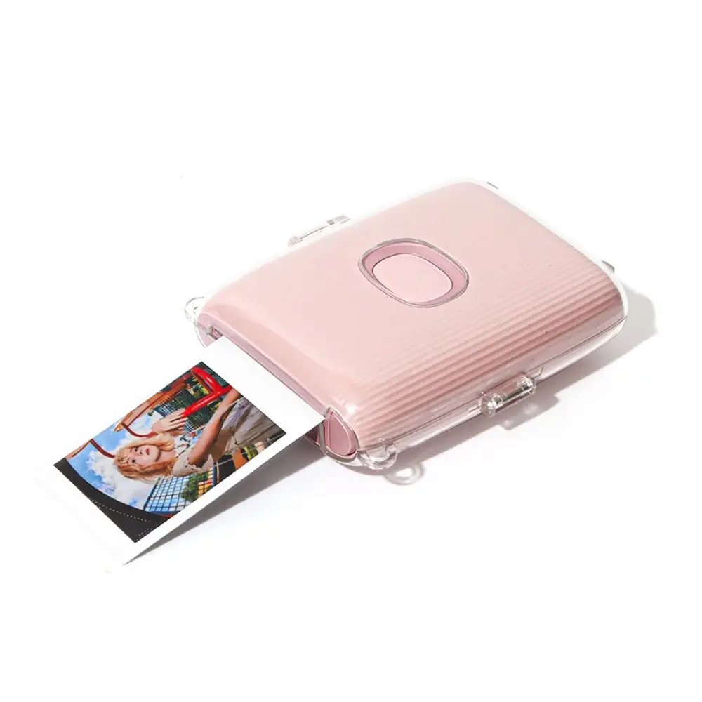 Crystal Clear Shockproof Protective Cover Photo Printer Storage Case with Shoulder Strap For Fujifilm instax mini link2