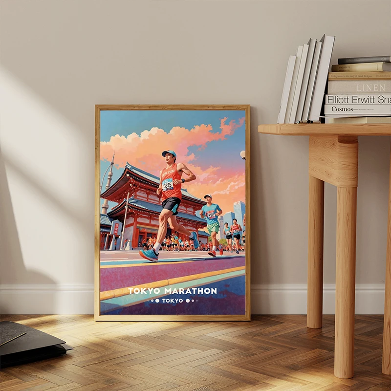 مدينة الرياضة ماراثون سلسلة ملصق طباعة قماش صور المنزل لغرفة المعيشة وغرفة النوم جدار ديكور حديث اللوحة بدون إطار