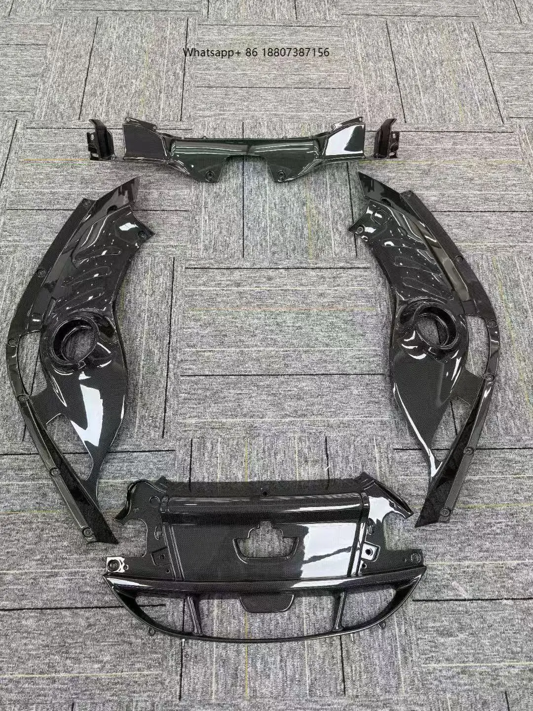 Kit de Interior de Motor em Fibra de Carbono Seco de Alta Qualidade Estilo OEM para Ferrari 296 GTB Acessórios para Carros