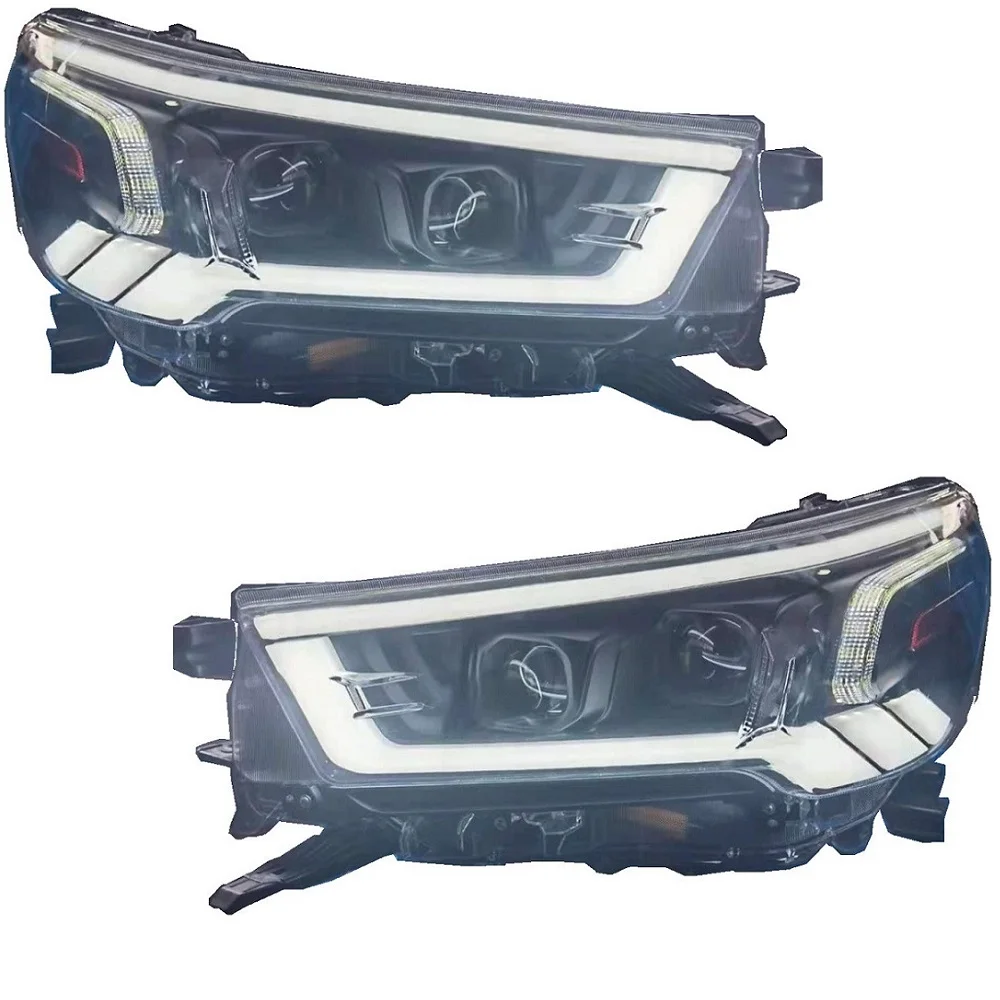 Auto Front Headlamps Lights Fit for Hilux Revo Rocco 2021 2022 2023 Front Bulbs Full Leds