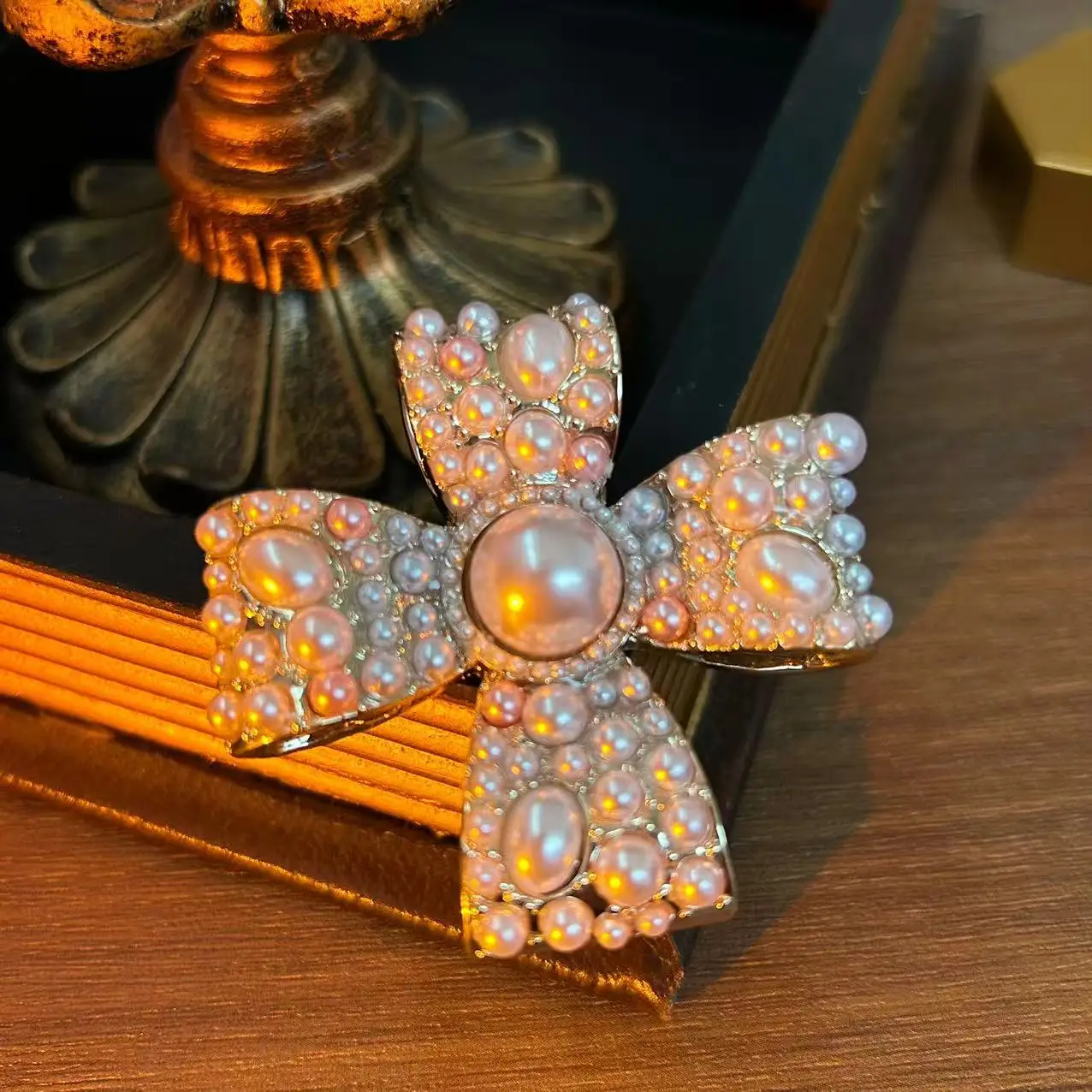 bow brooch vintage premium cross pearl brooch necklace pendant