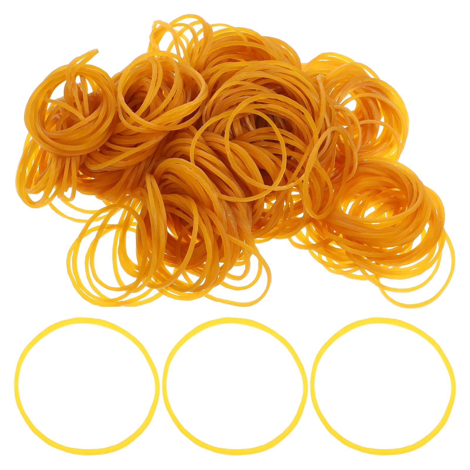 

800pcs Rubber Bands Yellow Transparent Elastic Office Home Use Strong Stretch Balloon Garland Travel Outdoor