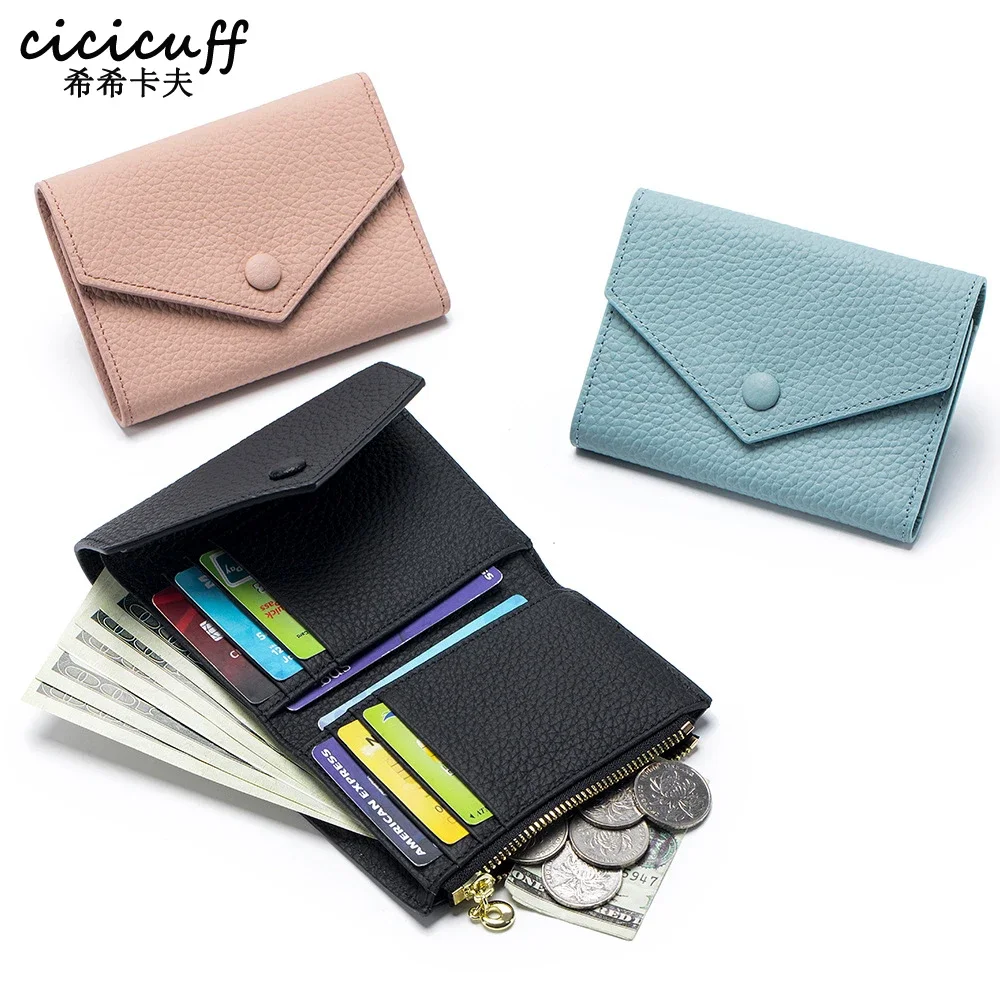 

Wallet for Women Short Purse Multi-card Slot Card Holder Coin Purse Billfold Fashion Simple Women's Trifold Envelope Snap Wallet