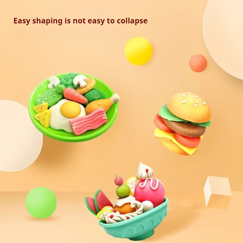 Farbteig, Spielteig-Sets für Kinder, Modelliermasse, DIY-Handwerk, ultraleichter Kunststoffton mit Schnitzwerkzeugen für Freunde und Kinder