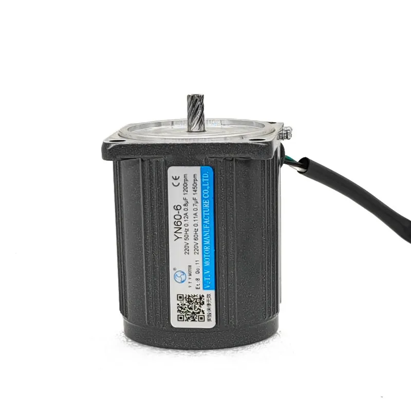 New VTV motor YN60-6 speed regulation 220V fixed speed 60JB20 30G8 small motor micro gear motor 1pcs