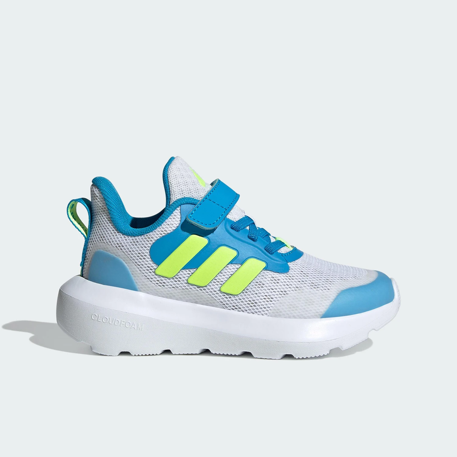 Оригинальные детские спортивные кроссовки Adidas FORTARUN с сетчатым верхом и застежкой на липучке JQ4866