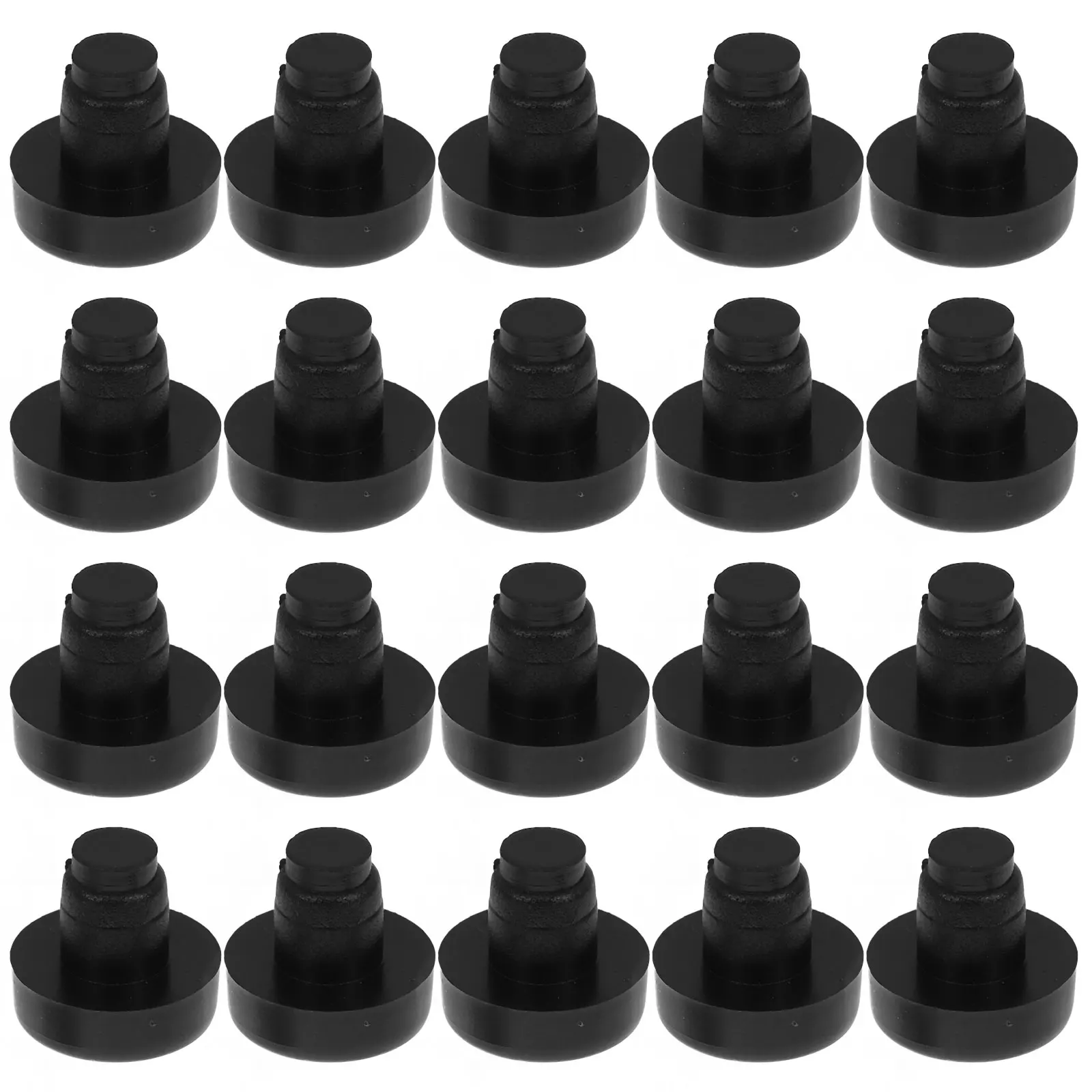 

50pcs Black Table Leg Protectors Reusable Chair Feet Pads M6 T Shape Furniture Parts Hardwood Floor Noise Reduction