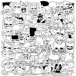 50PCS Cartoon Cat MEME Stickers INS Style Cute Graffiti Decals For Laptop Skateboard Cup Suitcase Guitar Waterproof Stickers