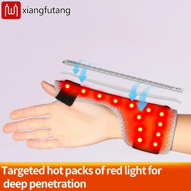 

Portable Red Light Electric Heating Thumb Support Vibrating Massager Relieves Wrist Pain and Fatigue Alleviates Tenosynovitis