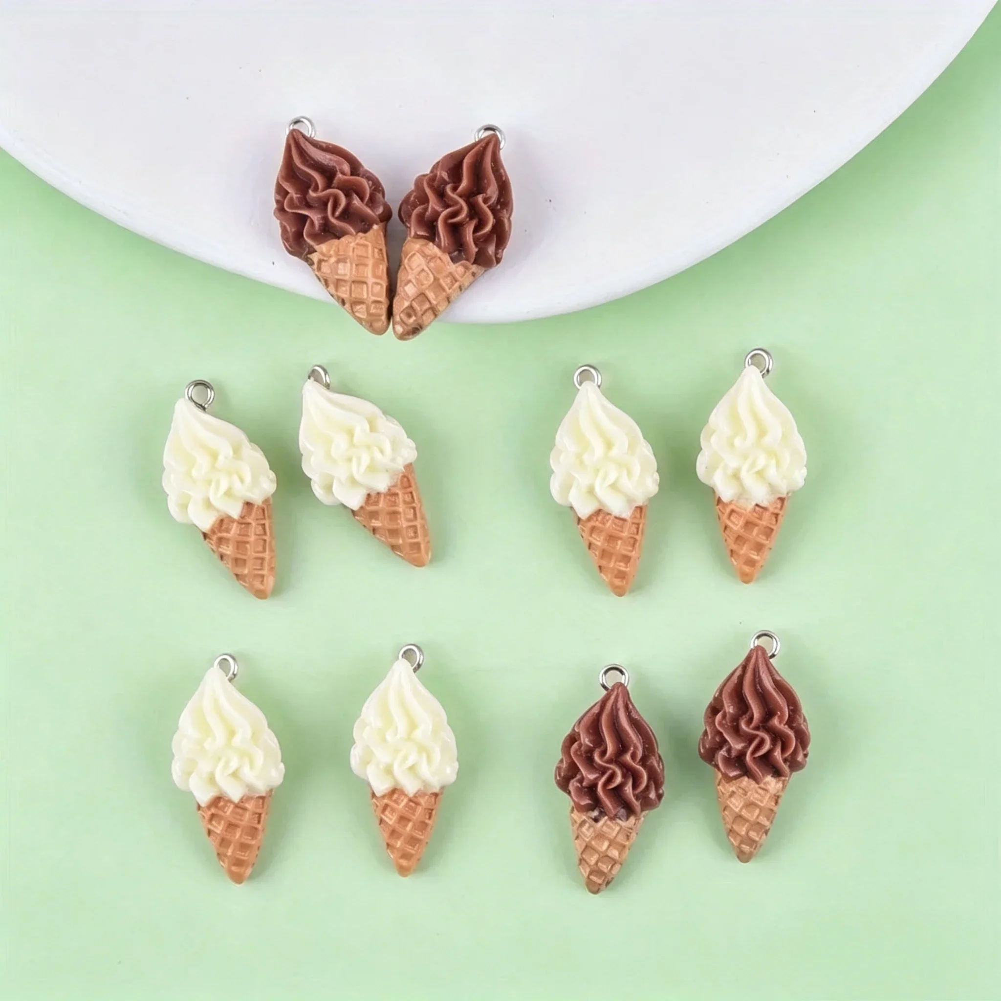 10Pcs Bulk Cute Ice Cream Resi - Resin Art Keychain review and price