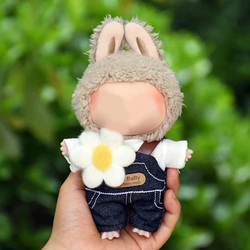 17cm Mini Plush Doll'S Clothes Outfit Accessories For Labubu Clothes Time To Chill Doll Clothes