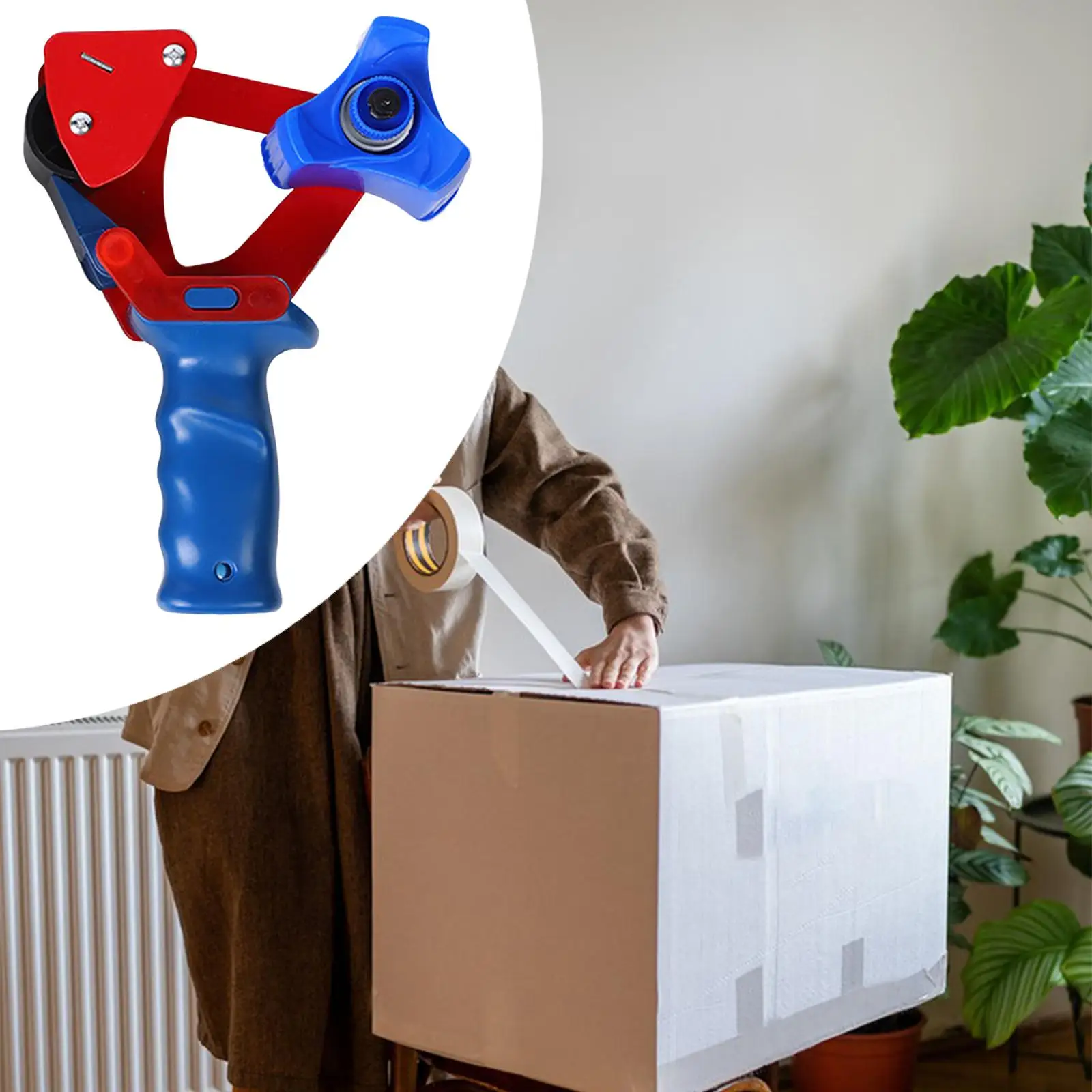 Tape Dispenser Comfortable Grip Practical Handheld Dispenser Heavy Duty for Industrial Carton and Box Packaging Business Home