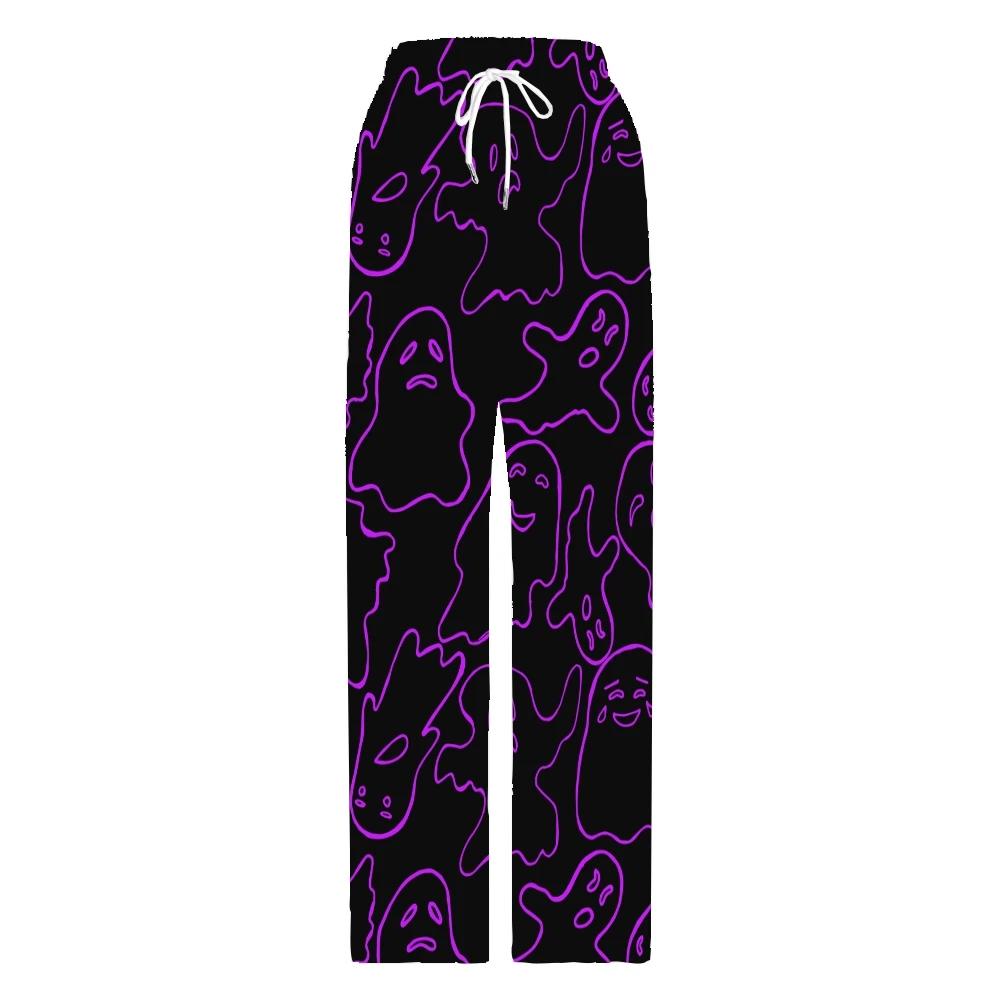 Spooky Pattern Pajama Pants Mens Womens Lounge Pants Super Soft Unisex Sleep Pajama Bottoms with Pockets Drawstring