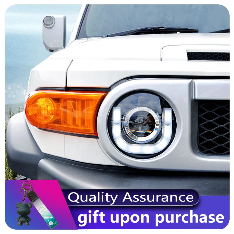 

Modification For Toyota FJ Cruiser 2007-2020 xenon U Front Lamp LED Turn Signal DRL Headlight Projector Lens Auto AccessoriesMod
