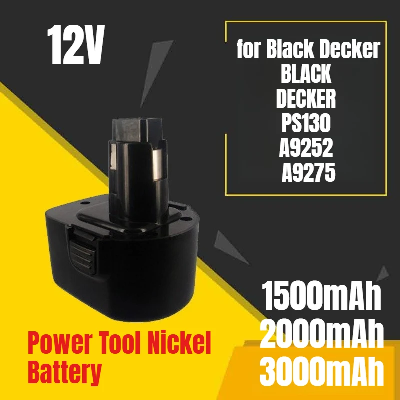 

Multi-capacity for Black Decker BLACK DECKER PS130 A9252 A9275 12V Power Tool Nickel Battery