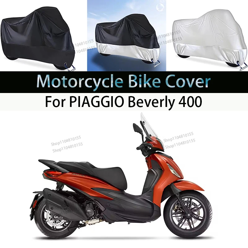 For PIAGGIO Beverly Motorcycle Cover Moto Rain Cover Waterproof Dustproof UV Cover Coat Indoor Outdoor Motorbike Scooter Cover