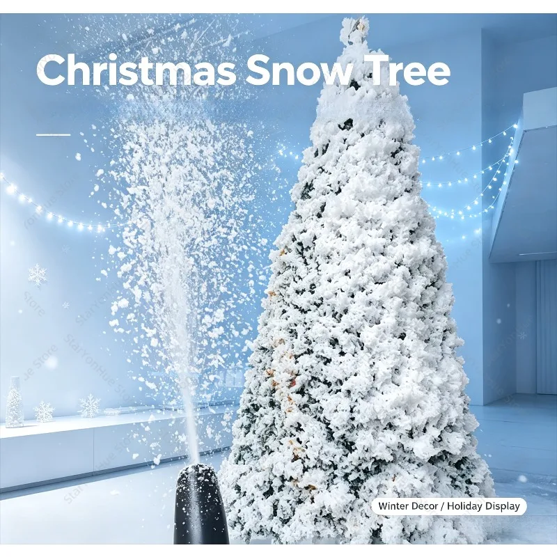 Oscillating Artificial Snow Machine, Simulated Snow Sprayer for Christmas Mall Stage Wedding Outdoor Snow Effect Equipment