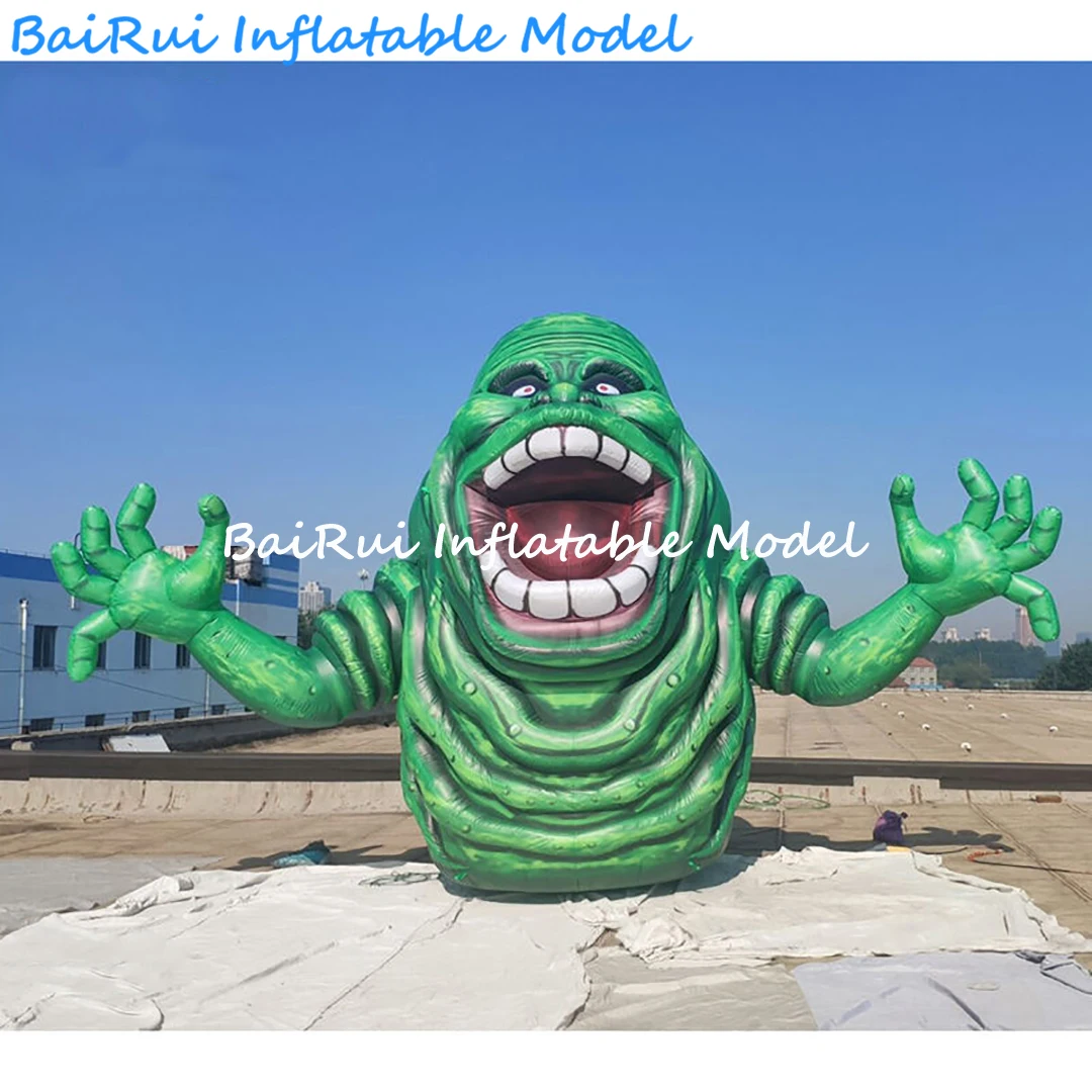 Giant Inflatable Green Monster Air Blow Scary Alien 3D Creative Stage Decoration Props for Halloween/Nightclub/DJ Clubbing