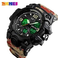 SKMEI Multifunctional Military Stopwatch Digital Mens Wristwatches Youth Cool Dual Time Back Light Sport Watch reloj hombre