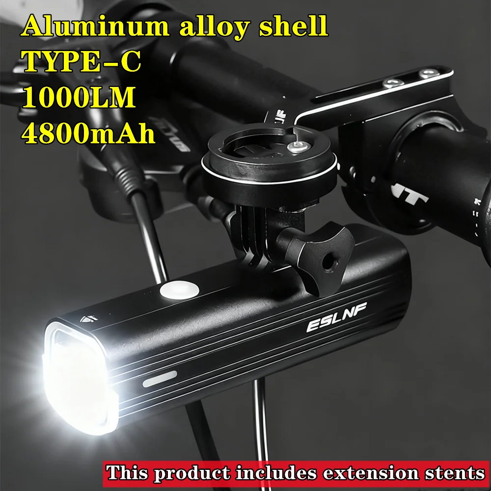 

Bicycle Light 1000 LM Bike Headlight Flashlight Handlebar USB Rechargeable MTB Road Cycling Lamp Waterproof 4800mAh Accessories