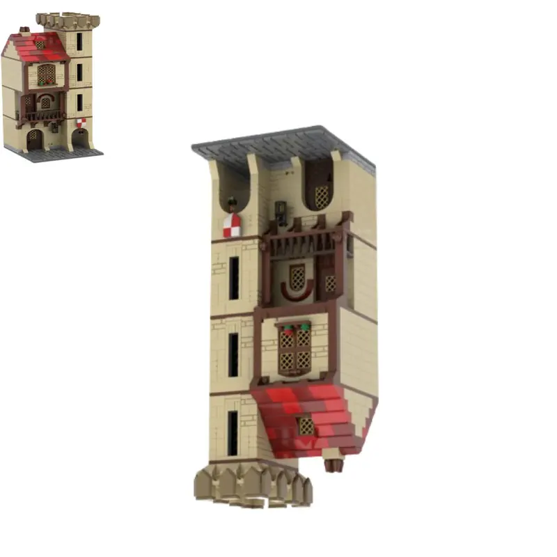 

Новинка в наличии: Конструктор MOC из 735 деталей, средневековая уличная сцена, дом, мелкие строительные блоки, развивающая игрушка-модель Gi