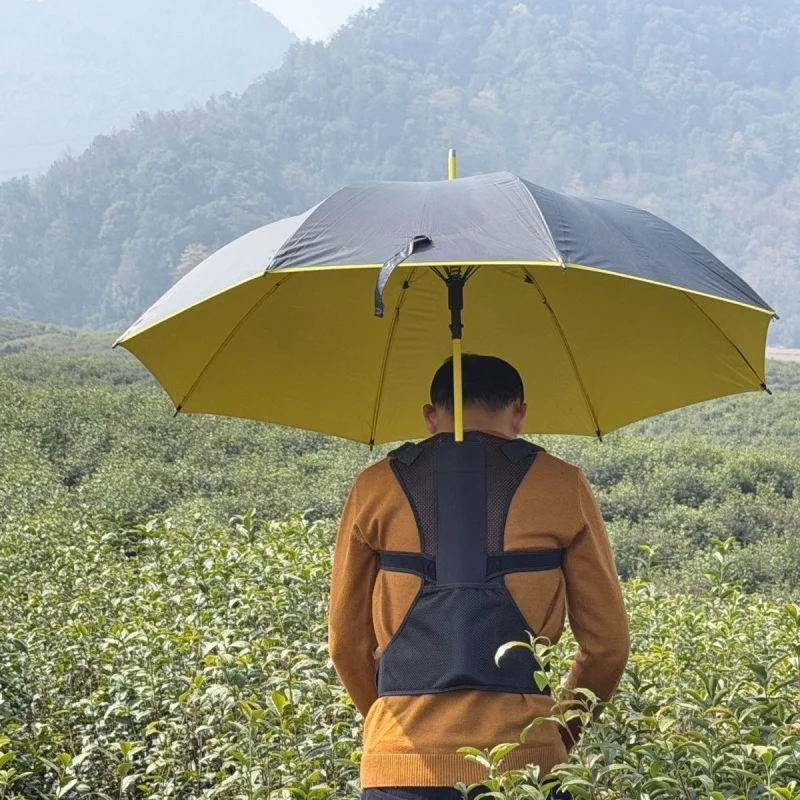 Hands‑Free Umbrella Holder Backpack Strap, Back‑Mount Umbrella Support Bracket, Adjustable Umbrella Back Harness for Outdoor
