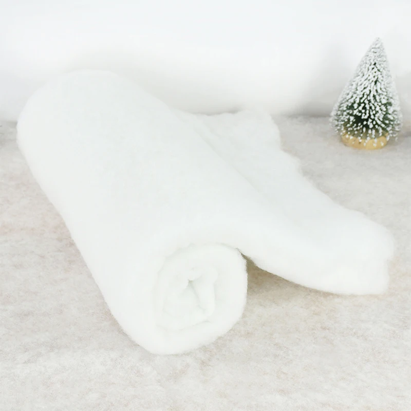 

1x1.5m Christmas Winter Snow Roll Blanket Christmas Decoration Fake Snow Cotton Carpet Rolls White Snow For Xmas Tree Ornaments