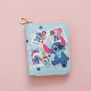 Kawaii Disney Lilo e Stitch Carteira para Crianças, Porta-moedas, Presente de Aniversário, Sacola Figuras Anime, Bolsa Menina, Atacado 10 principais vendas carteira escolar infantil - №5