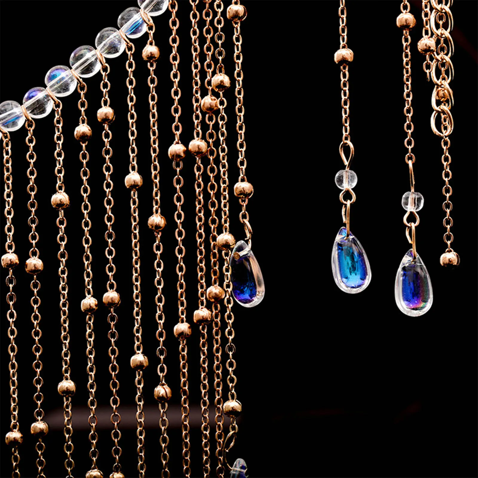 Antiker Stil Haaraccessoires Hanfu Schleier Weiblicher Ohrhänger Quasten-Gesichtsschleier Chinesischer Kopfschmuck Tanz-Performance-Accessoires – Detail 8