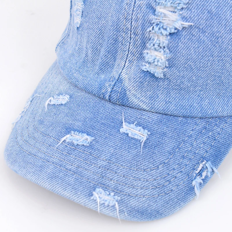 Autumn Winter Solid adjustable denim sports hat Women baseball cap Men vintage cotton baseball cap Trucker hats gorros 6