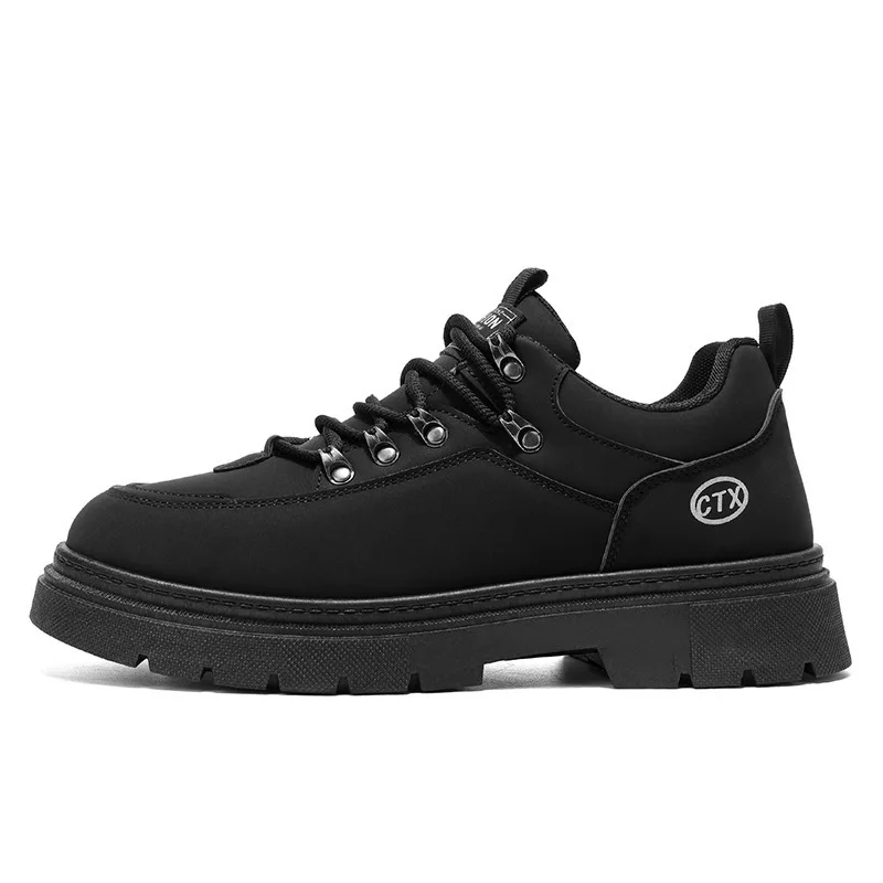 New English Style Mens Low Top Boots Various Colors Workwear Motorcycle Boots for Men Heightened Casual Riding No-slip Men Boots