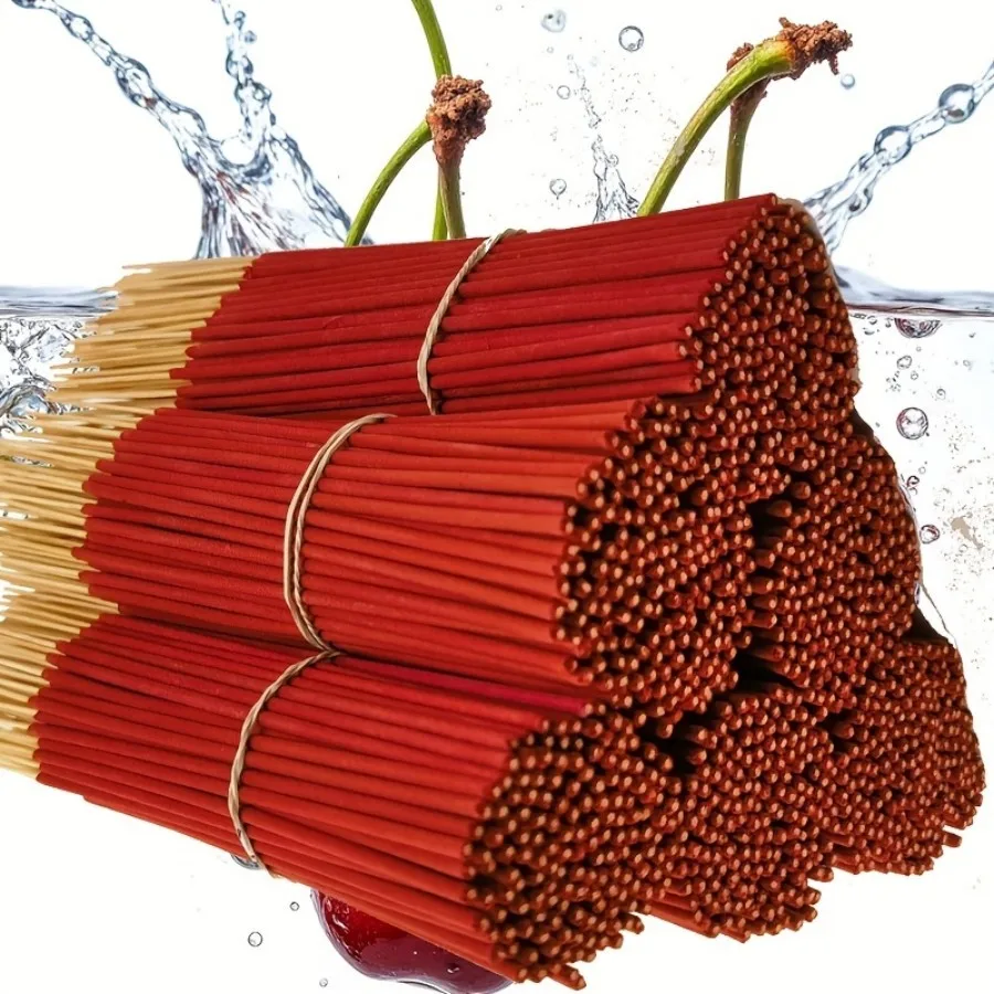 Barra de incienso perfumada con cereza en múltiples especificaciones - Fragancia duradera de 8,66 pulgadas adecuada para uso en interiores y exteriores