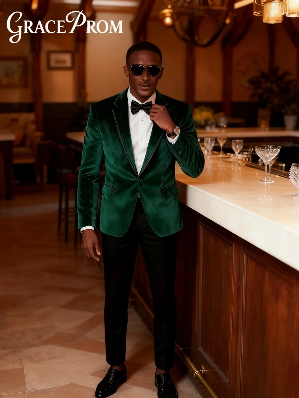 

Chic Notched Lapel Velvet Men's Suit 2026 2PCS Formal Single Breasted Retro Style For Wedding Business Custom Made