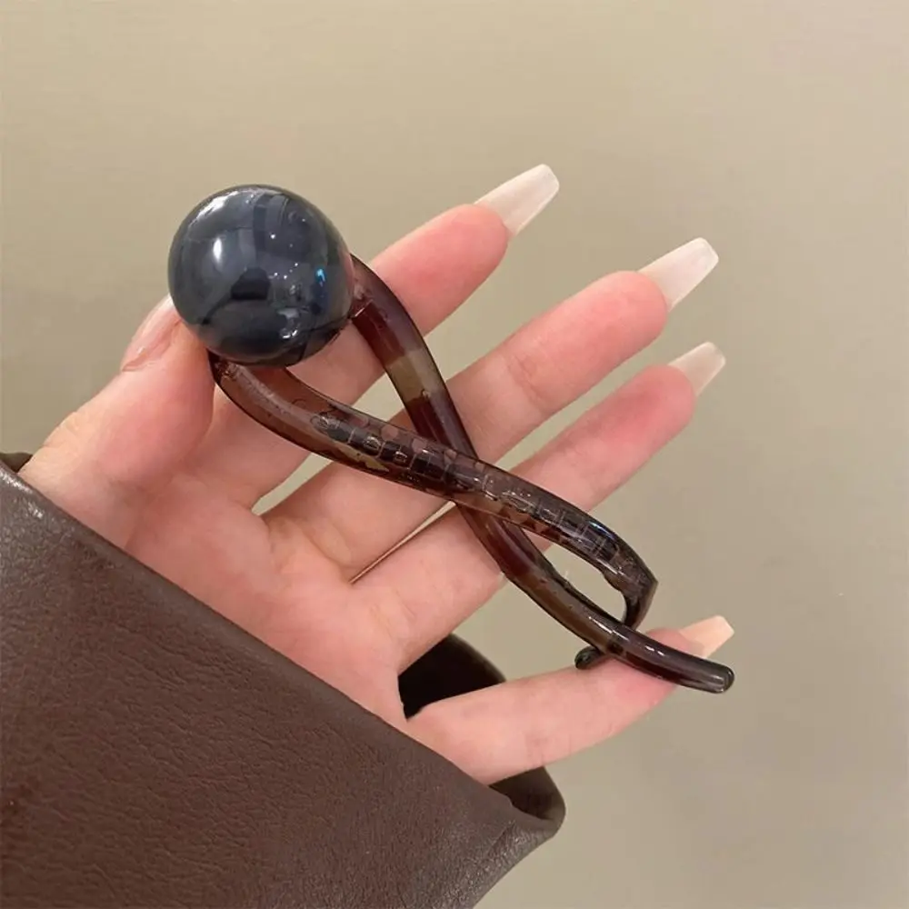 

Elegant Hairpin Bead Twisted Clip Frog Buckle Hair Clip Line Grab Clip Hair Styling Tool Hair Accessories Ponytail Clip Gift