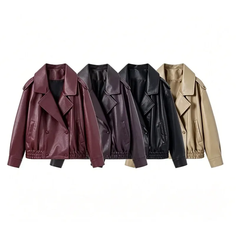 Women S 2026 Winter New European and American Street Fashion Detachable Fur Collar Faux Leather Jacket for Minimalist Outfit