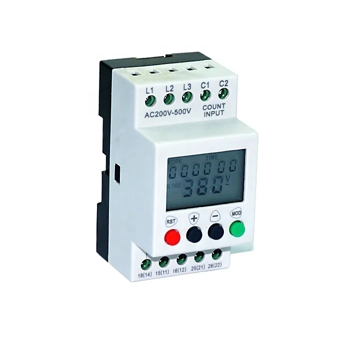 

GINRI JVR800-2 Реле контроля фаз 208-480 В переменного тока 50/60 Гц Защита от пониженного напряжения ЖК-цифровые реле