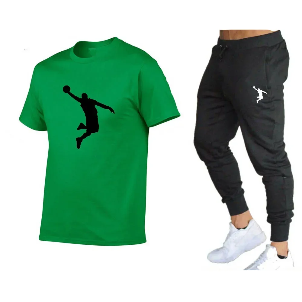 Tuta da uomo abbigliamento firmato di lusso Set sportivi due pezzi t-shirt da uomo estiva pantaloni Set Casual Brand Fitness Jogger Set