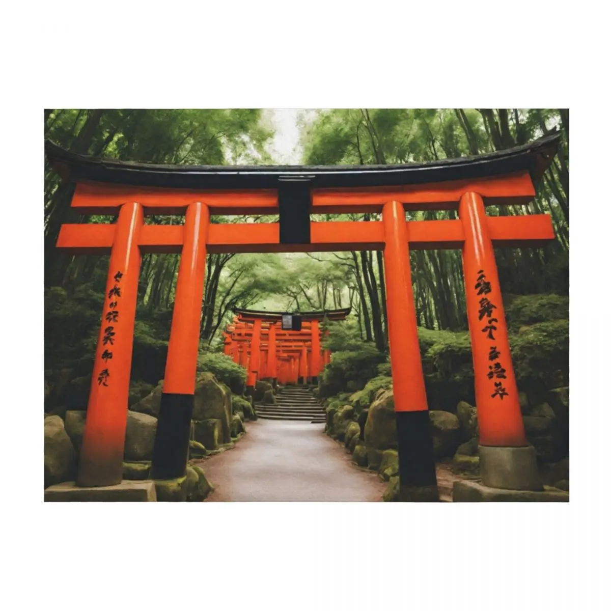

Fushimi Inari Taisha - Japanese Shrine Throw Blanket Loose Decorative Sofas Bed Fashionable Sofa Throw Blankets